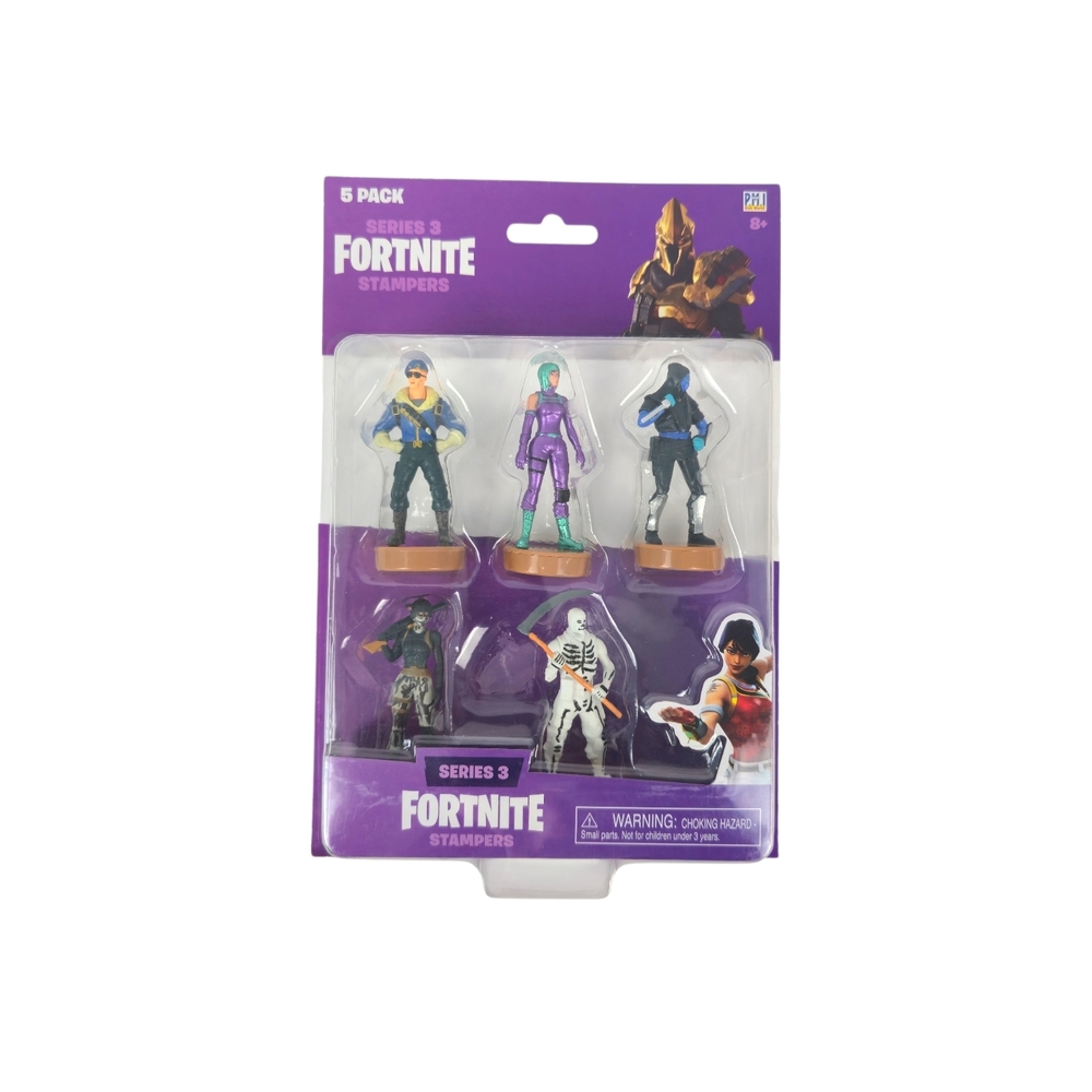PMI Fortnite Authentic Toys with Stamp, 5 Pack Blister - Fortnite Battle Royale